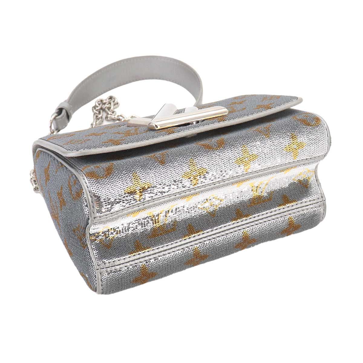 Louis Vuitton Monogram Sequin Twist PM Chain Shoulder Bag Silver — view 4