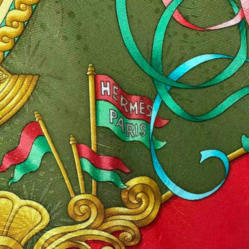 Hermes Carre 90 Scarf Silk Luna Park Amusement Merry Go Round — view 7