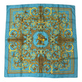 Hermes Scarf Carre 90 Silk les Tuileries Tui Roulis Park Blue