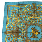 Hermes Scarf Carre 90 Silk les Tuileries Tui Roulis Park Blue — view 2