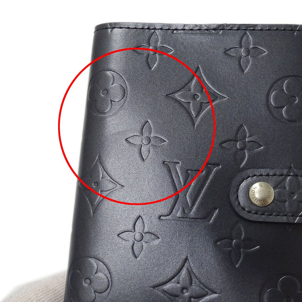 Louis Vuitton Notebook Cover Monogram Matte Agenda PM Blue Stationery — view 8