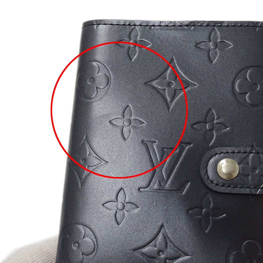 Louis Vuitton Notebook Cover Monogram Matte Agenda PM Blue Stationery — view 8