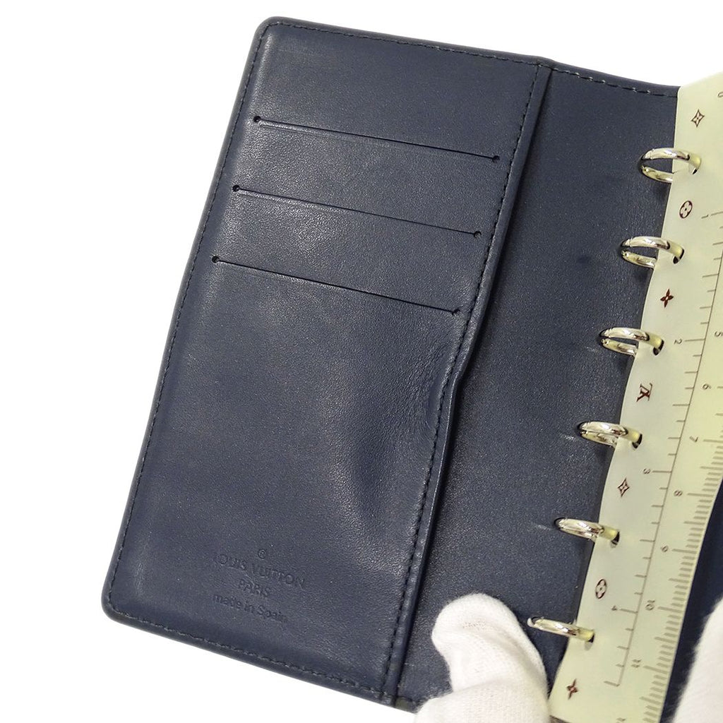 Louis Vuitton Notebook Cover Monogram Matte Agenda PM Blue Stationery — view 6