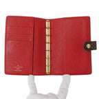 Louis Vuitton Notebook Cover Monogram Groom Agenda PM Rouge Brown Red Stationery — view 5