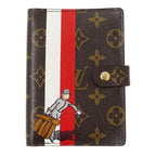 Louis Vuitton Notebook Cover Monogram Groom Agenda PM Rouge Brown Red Stationery