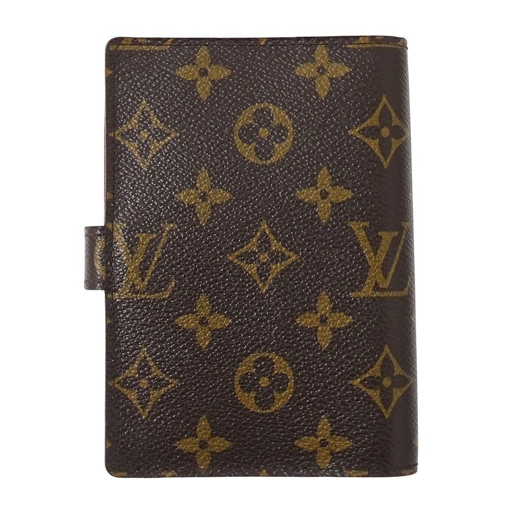Louis Vuitton Notebook Cover Monogram Groom Agenda PM Rouge Brown Red Stationery — view 2
