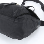 Prada Tessuto Nylon Triangle Logo Leather Shoulder Bag Crossbody Messenger — view 4