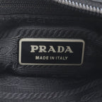 Prada Tessuto Nylon Triangle Logo Leather Shoulder Bag Crossbody Messenger — view 8