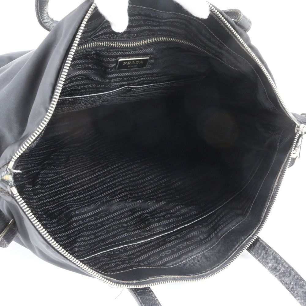 Prada Tessuto Nylon Triangle Logo Skull Leather 2-Way Shoulder Bag Crossbody — view 7