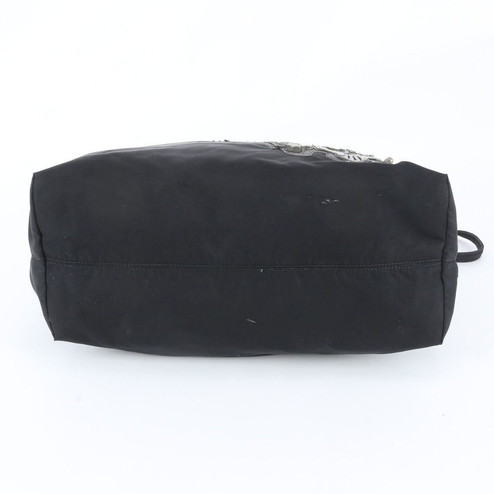 Prada Tessuto Nylon Triangle Logo Skull Leather 2-Way Shoulder Bag Crossbody — view 5