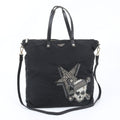 Prada Tessuto Nylon Triangle Logo Skull Leather 2-Way Shoulder Bag Crossbody