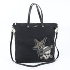 Prada Tessuto Nylon Triangle Logo Skull Leather 2-Way Shoulder Bag Crossbody