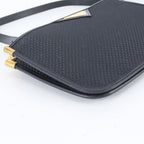 Saint Laurent Vintage YSL Leather Canvas Shoulder Bag Crossbody Navy — view 6