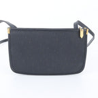 Saint Laurent Vintage YSL Leather Canvas Shoulder Bag Crossbody Navy — view 3