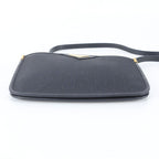 Saint Laurent Vintage YSL Leather Canvas Shoulder Bag Crossbody Navy — view 5