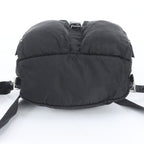 Prada Tessuto Nylon Triangle Logo Leather Backpack Shoulder Bag — view 5