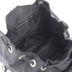 Prada Tessuto Nylon Triangle Logo Leather Backpack Shoulder Bag — view 6