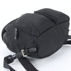 Prada Tessuto Nylon Triangle Logo Leather Backpack Shoulder Bag — view 4