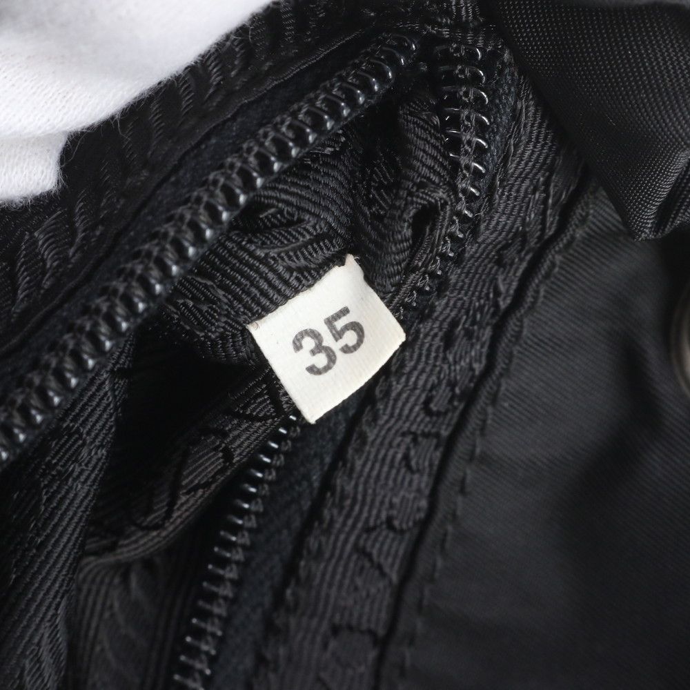 Prada Tessuto Nylon Triangle Logo Leather Backpack Shoulder Bag — view 8