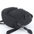 Prada Tessuto Nylon Triangle Logo Leather Backpack Shoulder Bag — view 3