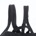 Prada Tessuto Nylon Triangle Logo Leather Backpack Black — view 2