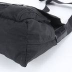 Prada Tessuto Nylon Triangle Logo Leather Shoulder Bag Crossbody Messenger — view 4