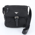 Prada Tessuto Nylon Triangle Logo Leather Shoulder Bag Crossbody Messenger
