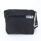 Prada Tessuto Nylon Triangle Logo Leather Shoulder Bag Crossbody Messenger — view 3
