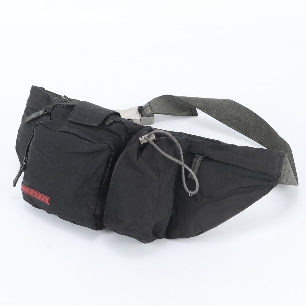 Prada Sports Belt Bag Body Waist Pouch Shoulder Black