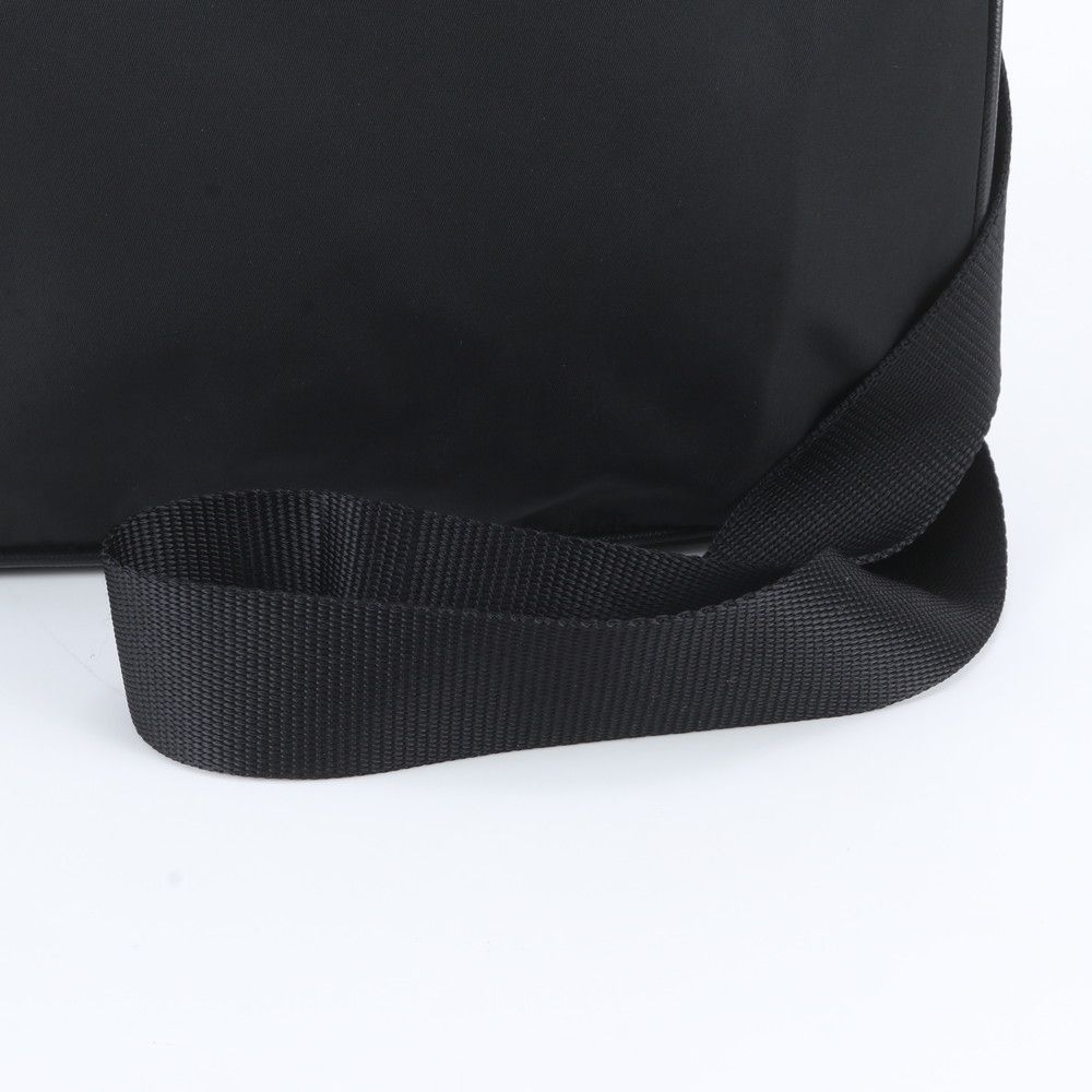 Prada Tessuto Nylon Triangle Logo Leather Shoulder Bag Crossbody Messenger — view 2