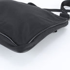Prada Tessuto Nylon Triangle Logo Leather Shoulder Bag Crossbody Messenger — view 4