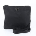 Prada Tessuto Nylon Triangle Logo Leather Shoulder Bag Crossbody Messenger