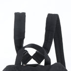 Prada Tessuto Nylon Triangle Logo Leather Backpack Black — view 2