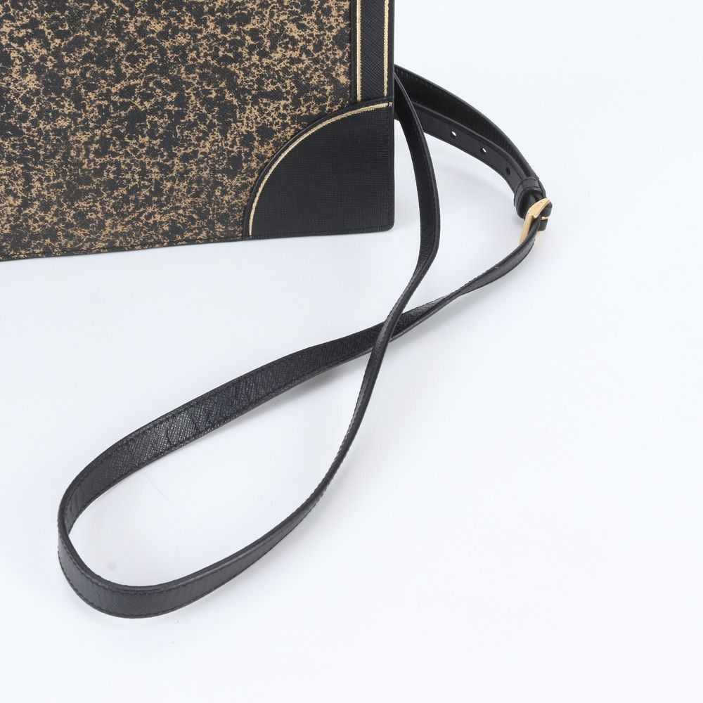 Prada Saffiano Triangle Logo Leather Shoulder Bag Crossbody — view 2