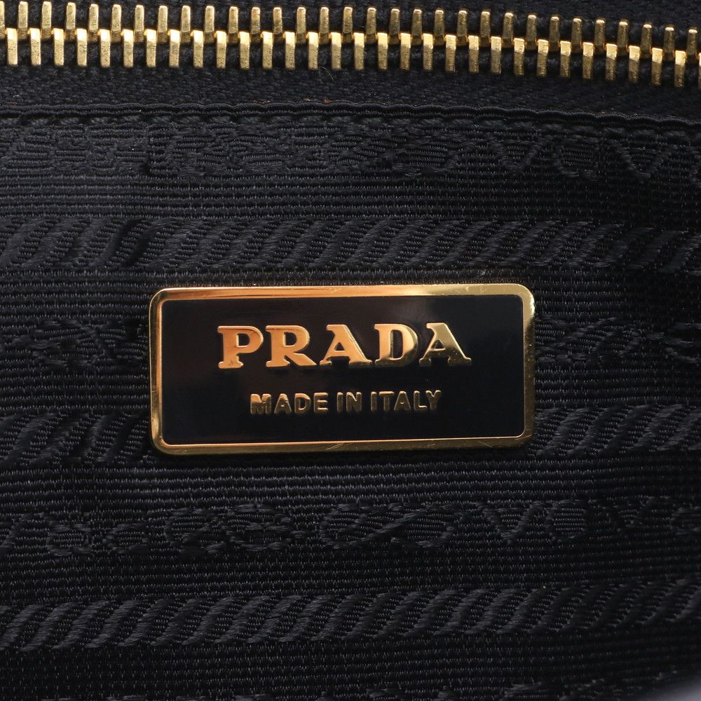 Prada Saffiano Triangle Logo Leather Shoulder Bag Crossbody — view 8