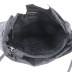 Prada Tessuto Nylon Triangle Logo Tote Bag Shoulder Hand Black — view 7