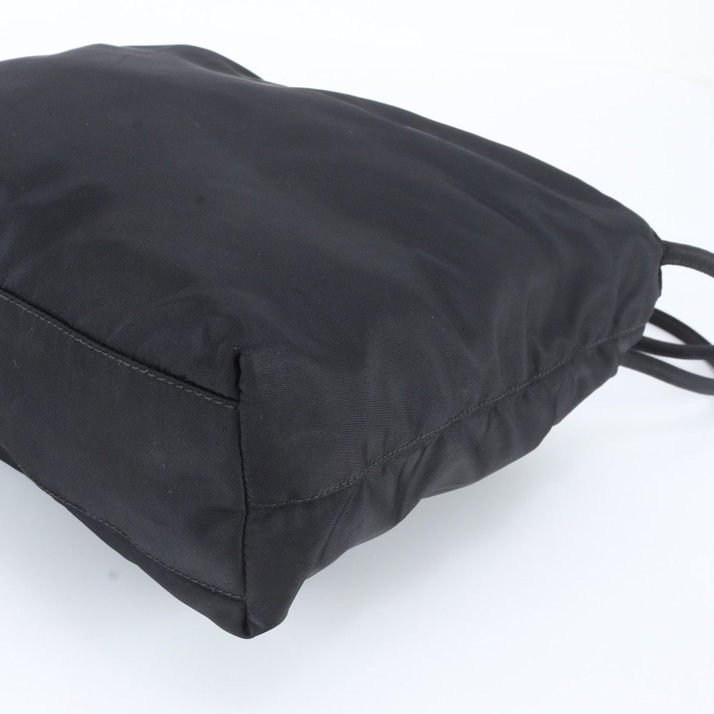 Prada Tessuto Nylon Triangle Logo Tote Bag Shoulder Hand Black — view 4