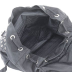 Prada Tessuto Nylon Perforated Leather Backpack Black — view 7