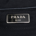 Prada Tessuto Nylon Perforated Leather Backpack Black — view 8