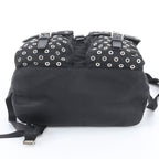 Prada Tessuto Nylon Perforated Leather Backpack Black — view 6