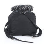 Prada Tessuto Nylon Perforated Leather Backpack Black — view 3
