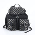 Prada Tessuto Nylon Perforated Leather Backpack Black