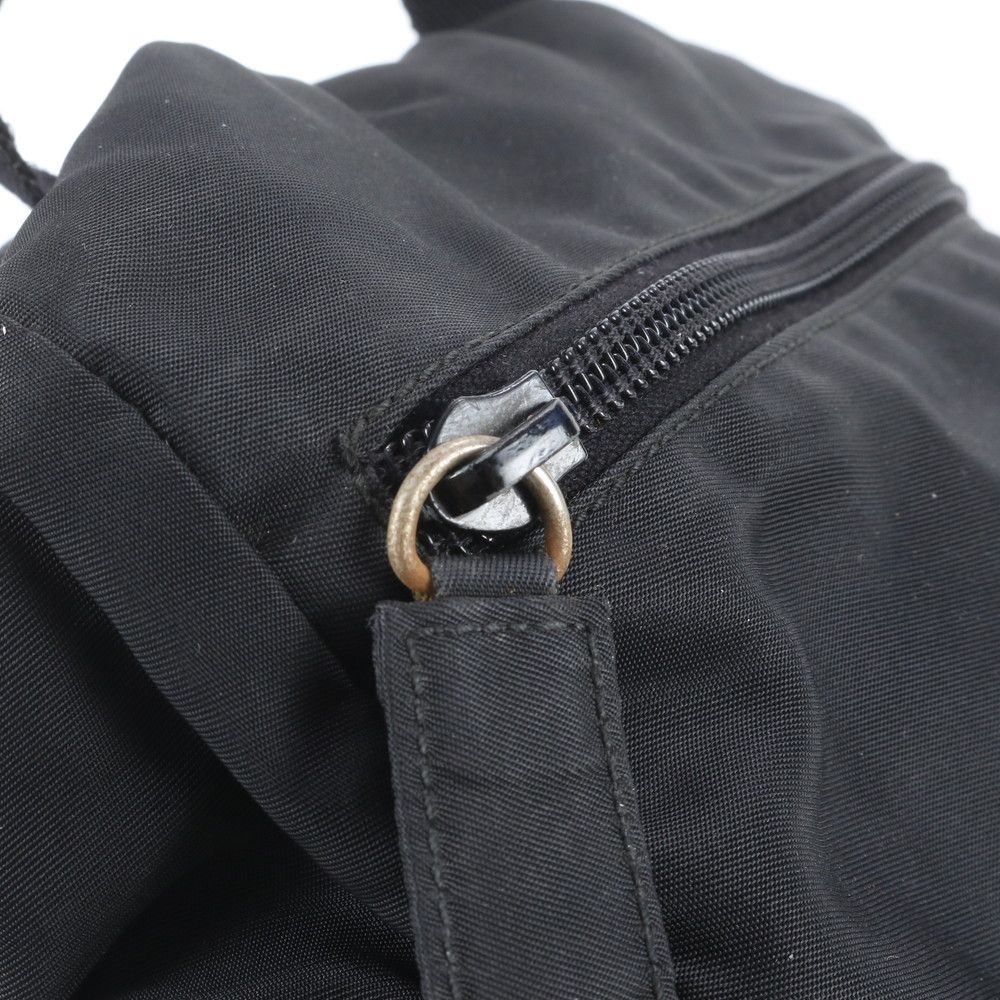 Prada Tessuto Nylon Triangle Logo Backpack Black — view 8