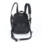 Prada Tessuto Nylon Triangle Logo Backpack Black — view 3