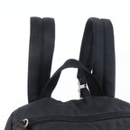 Prada Tessuto Nylon Triangle Logo Backpack Black — view 2