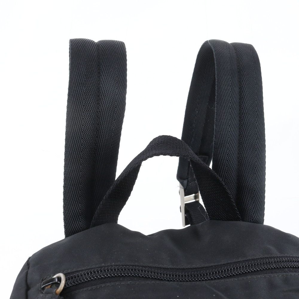Prada Tessuto Nylon Triangle Logo Backpack Black — view 2