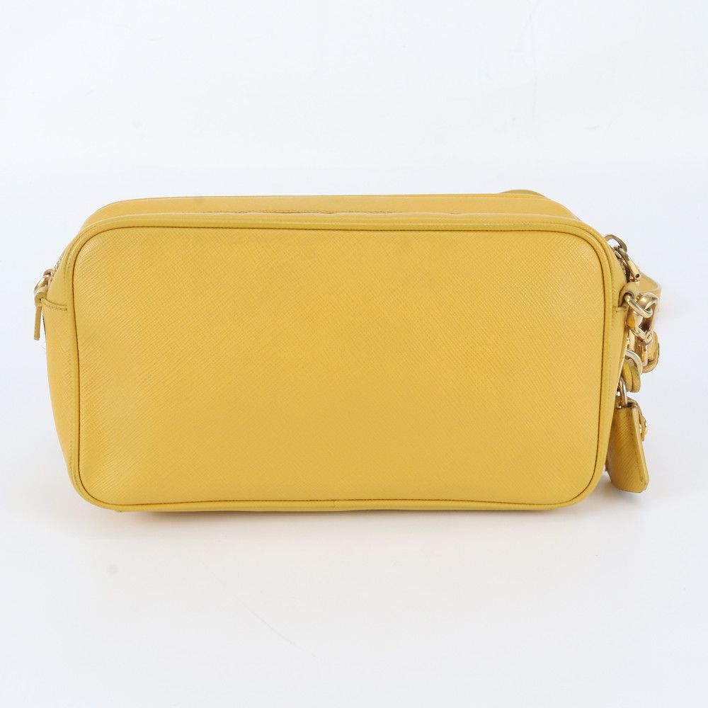 Prada Saffiano Triangle Logo Leather Shoulder Bag Crossbody — view 3