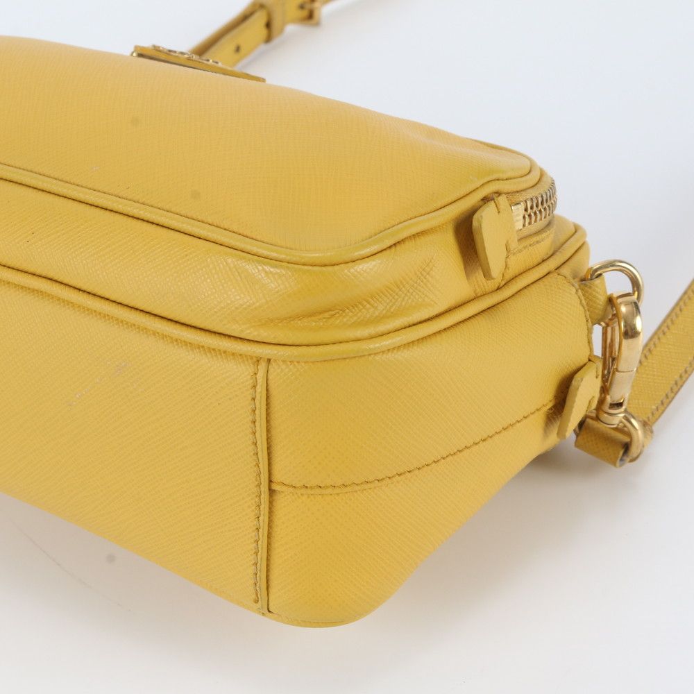 Prada Saffiano Triangle Logo Leather Shoulder Bag Crossbody — view 4