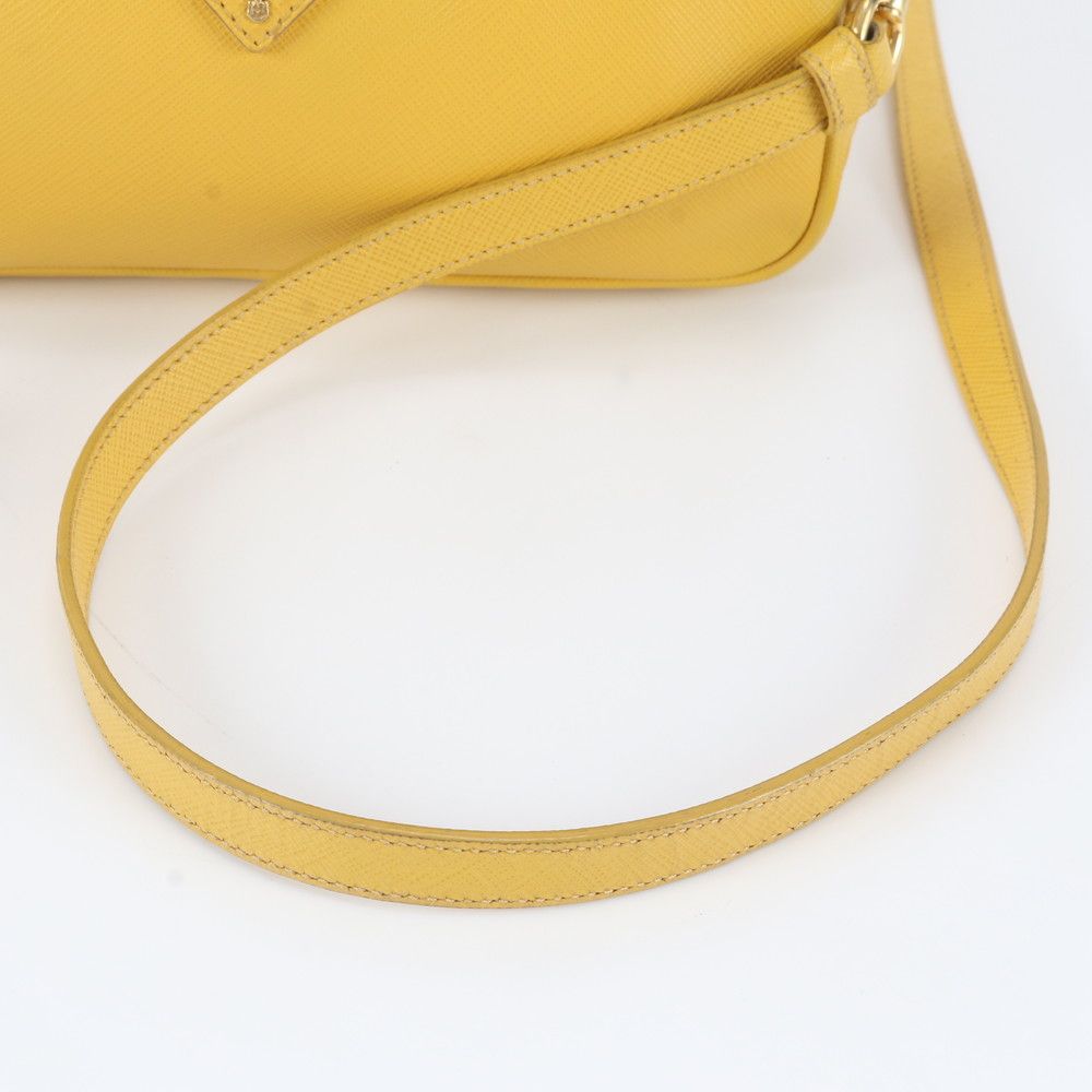 Prada Saffiano Triangle Logo Leather Shoulder Bag Crossbody — view 2