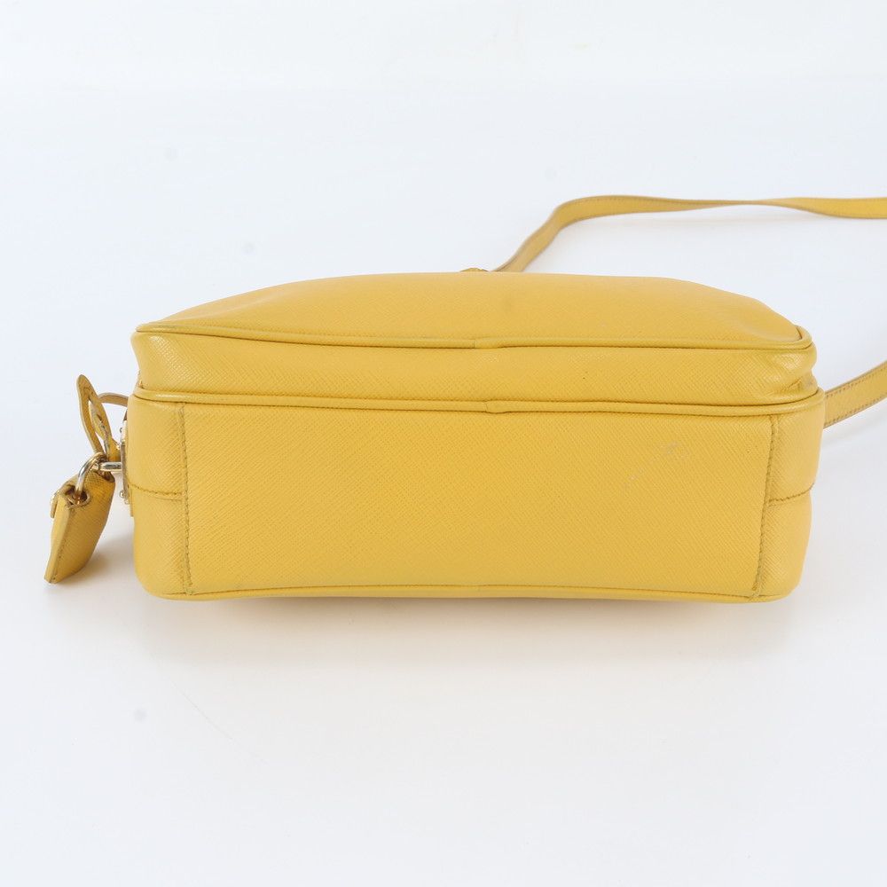 Prada Saffiano Triangle Logo Leather Shoulder Bag Crossbody — view 5